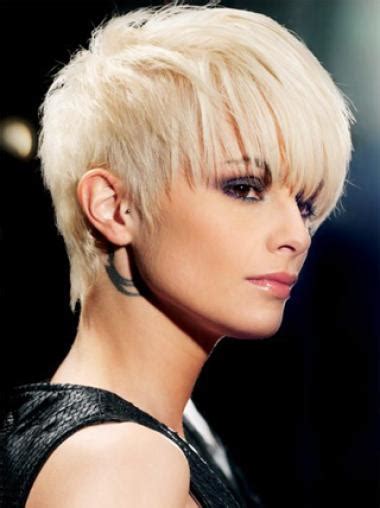 Young Fashion Choppy Platinum Blonde Capless Synthetic Wigsyoung