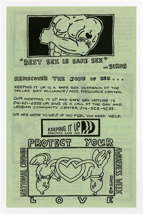 Flyer Best Sex Is Safe Sex Unt Digital Library