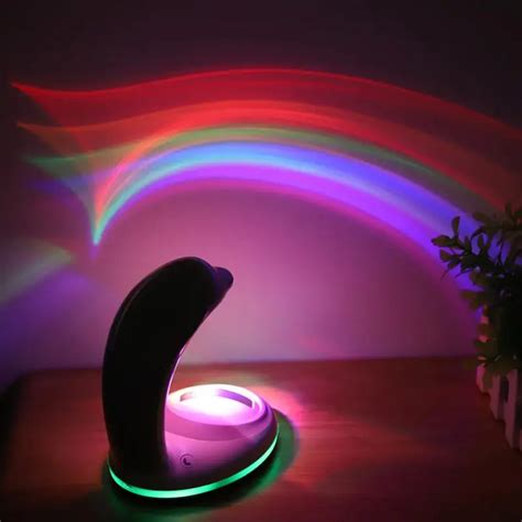 Dc 5v Colorful Table Lamp Rainbow Projector Lamp Home Bedroom Desk Lamp Romantic Led Night Light
