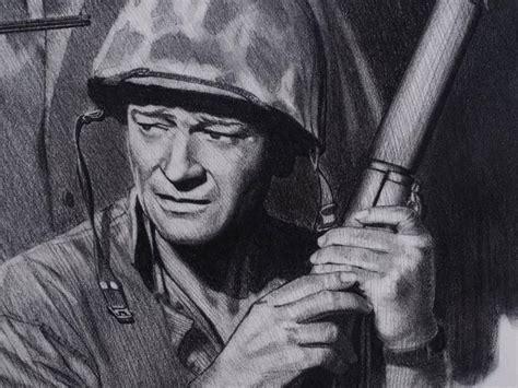 Kenneth Wenning Original Charcoal Drawing With Images Of John Wayne At