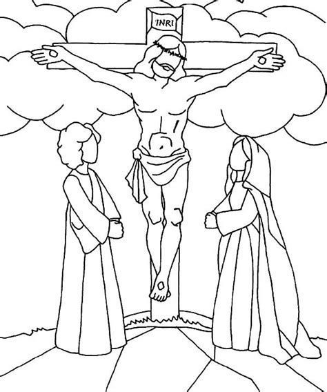 Jesus Crucified Coloring Pages at GetColorings.com | Free printable colorings pages to print and
