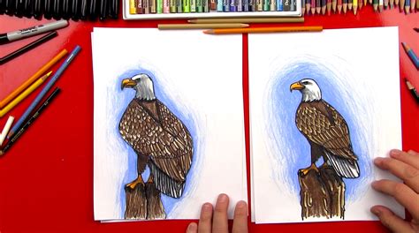 This is the flag eagle i paint on my feathers. How To Draw A Realistic Bald Eagle - Art For Kids Hub
