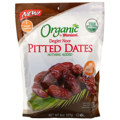 The best dried fruit since 1906. Mariani Dried Fruit, Organic Deglet Noor Pitted Dates, 8 oz ( 227 g) - iHerb
