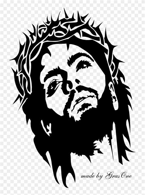 Jesus Silhouette Jesus Christ Face Black And White Clipart 225635