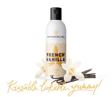 Wonderlube Kiss N Lick Edible Massage Oil French Vanilla 120ml