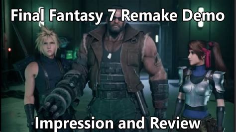 Final Fantasy 7 Remake Demo Lets Play Impression And Review Youtube