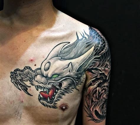 Xem hình xăm rồng vắt vai. Hình Xăm Rồng Vắt Vai Đẹp ️ Tattoo Rồng Ngang Vai Mini