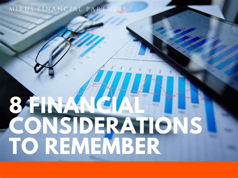 8 Financial Considerations To Remember