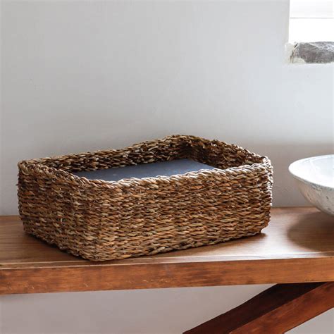 Rectangular Seagrass Storage Basket By Marquis And Dawe