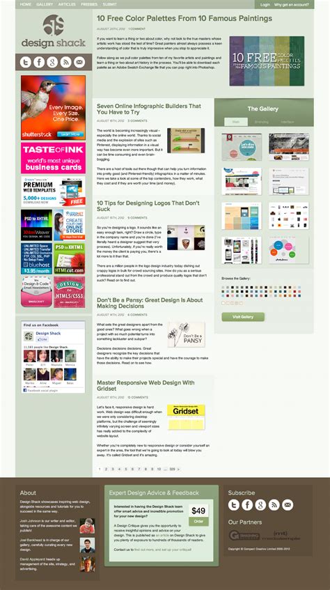 Design Shack Online Infographic Web Design