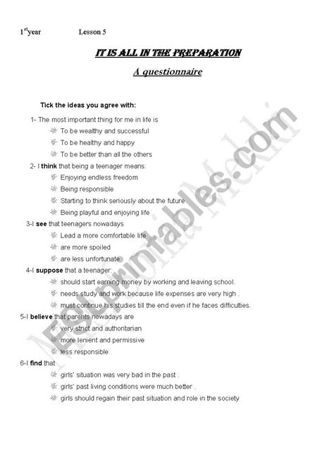 It´s All In The Preparation Esl Worksheet By Sonitto