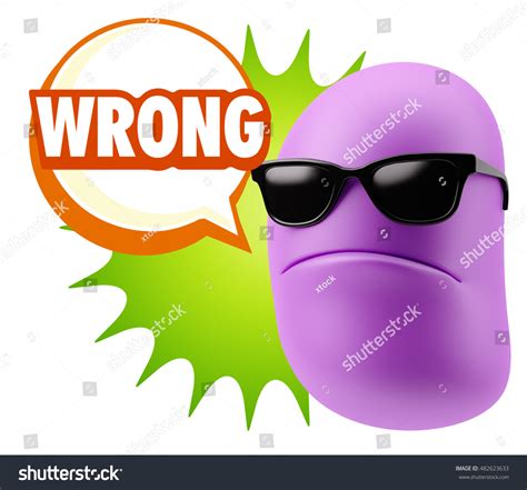 3d Rendering Angry Character Emoji Saying Stock Illustration 482623633