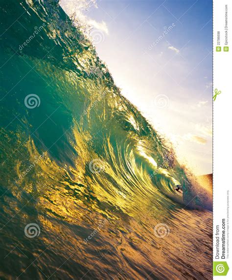 Wave Sunset Stock Photo Image Of Nature Strength Motion 22786698