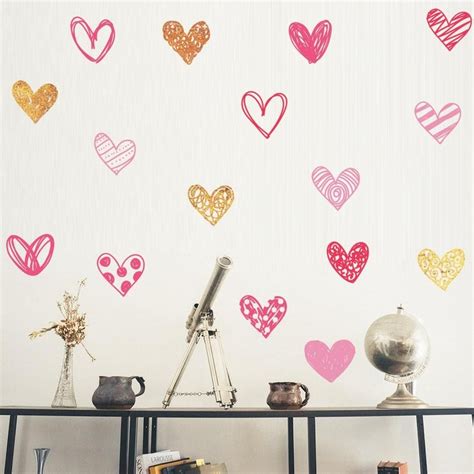 Heart Wall Decals Heart Wall Stickers Heart Wall Decal Girls Room