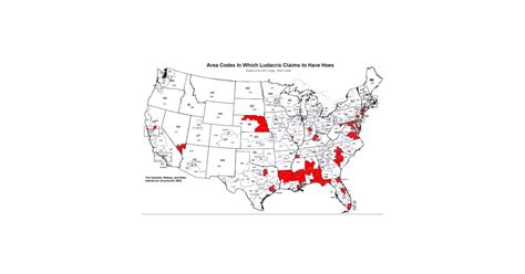 Map Of Area Codes In Which Ludacris Claims To Have Hoes Popsugar Love And Sex