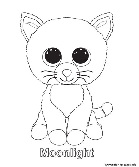 Ty beanie boo coloring pages download and print for free unicorn. Print moonlight beanie boo coloring pages | Beanie boo ...