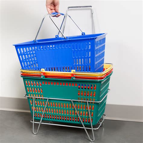 Green 18 34 X 11 12 Plastic Grocery Market Shopping Basket