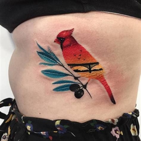 A new ankle tattoo is more prone to infection than tattoos in other areas and will also bleed more easily. Northern cardinal tattoo on a tiny twig - Tattoogrid.net