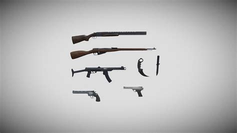 Weapons Pack Buy Royalty Free 3d Model By Korboleev Vitalii