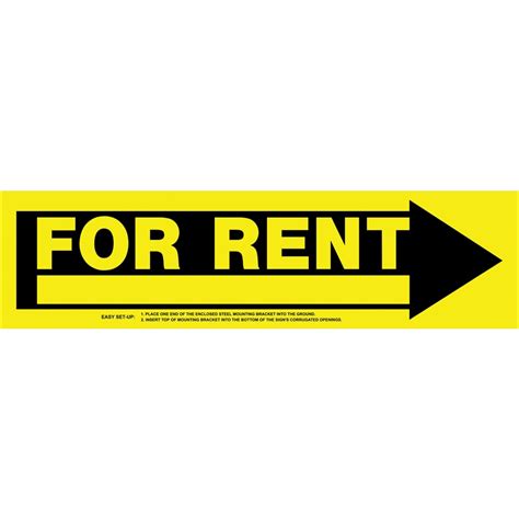 Shop Hillman 6 In X 24 In For Rent Sign At