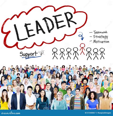 Leader Support Teamwork Strategy Motivation Concept Stock Image Image