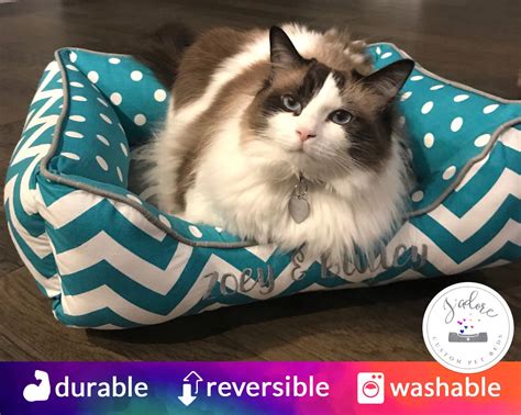 Washable Cat Bed Personalized Cat Bedding Cat Furniture Etsy