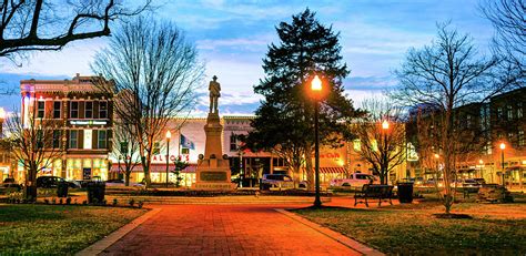 Bentonville Arkansas Town Square Panoramic Color Photograph By