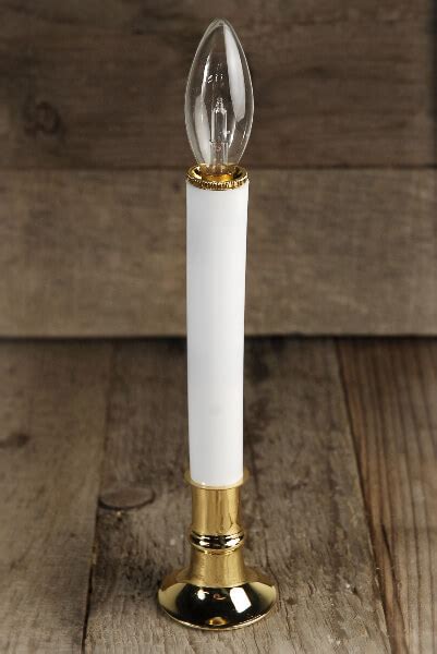 battery operated candle lamp   brass
