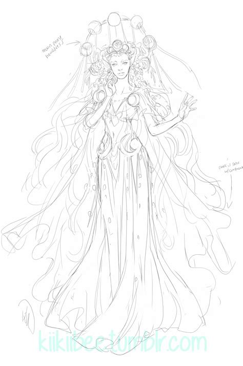Moon Goddess Coloring Pages