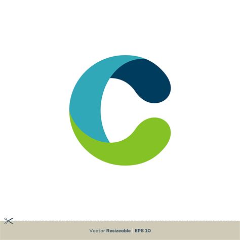 C Letter Vector Icon Logo Template Flat Design - Download Free Vector