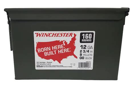 Winchester Military Grade Ammunition 12 Gauge 2 3 4 Buffered 00
