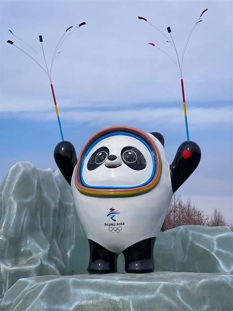 2022 Winter Olympics Beijing Mascot Editorial Image Image Of Sliding