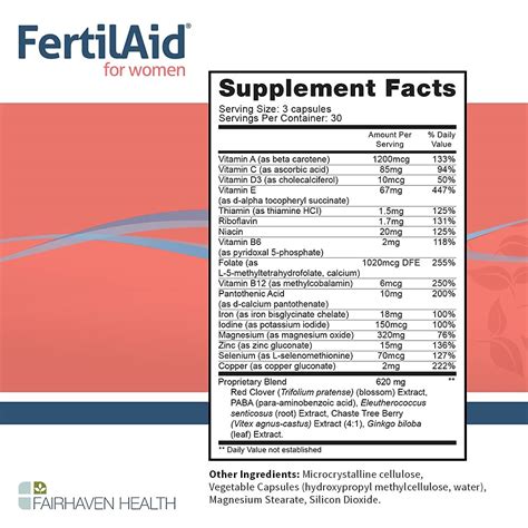 Fertilaid For Women Fertility Supplement For Women And Natural