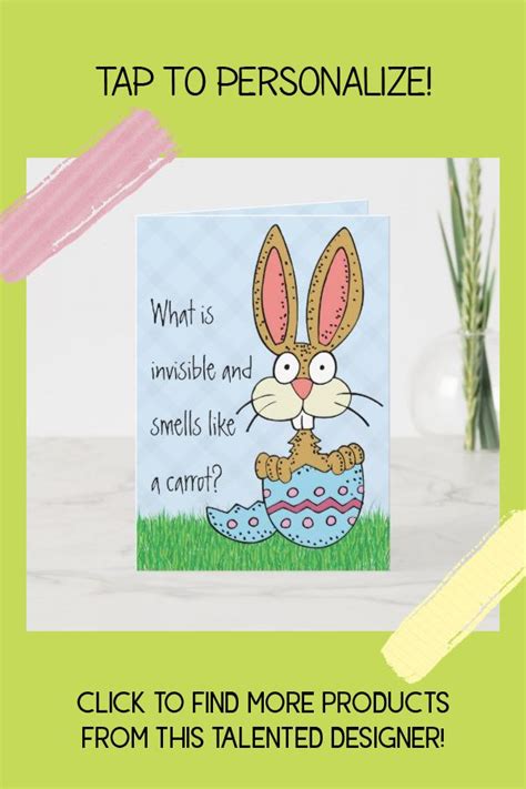 Funny Easter Bunny Joke Holiday Card Zazzle Easter Humor Funny