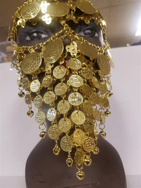 Unique Egyptian Brass Gold Coin Face Veil Piece Made In Egypt Etsy