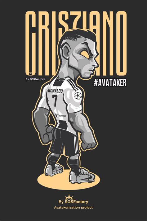Cristiano Ronaldo Avatar Sepak Bola Portofolio Desain Grafis Kaos