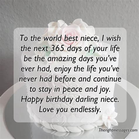 The world is truly a more beautiful place because you niece, may your dreams always burn bright and your heart always have hope. Short And Long Happy Birthday Messages, Wishes & Quotes For Niece | The Right Messages