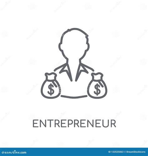Entrepreneur Linear Icon Modern Outline Entrepreneur Logo Conce Stock