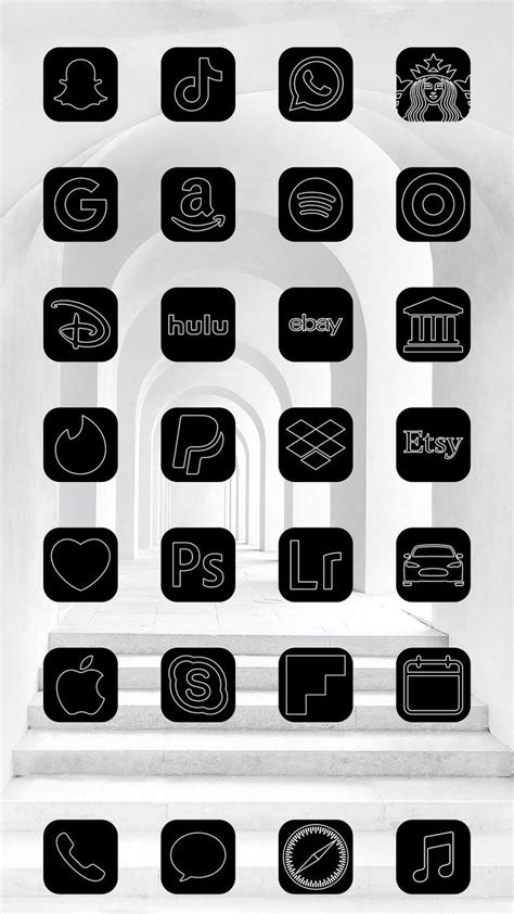 You can replace all your favorite app icons with custom ones that have a consistent look and feel. Aesthetic Black iOS 14 App Icons Pack - 72 Icons - 1 Color ...