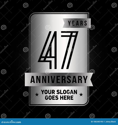 47 Years Celebrating Anniversary Design Template 47th Logo Vector And