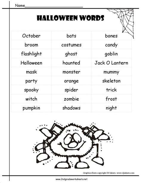 Halloween Writing Activities For 2nd Grade