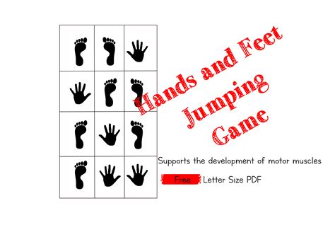 Printable Hopscotch Hands And Feet Game Template Hand And Feet