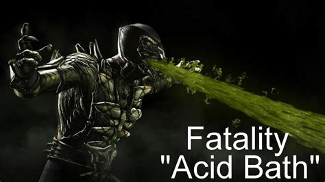 Mortal Kombat X Reptile Fatality 2 Acid Bath Youtube