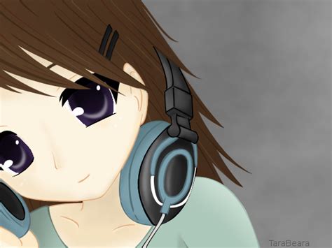 Headphone Hoodie Female Anime Base