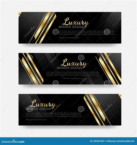 Banner Web Advertising Gold Luxury Design Abstract Collection With