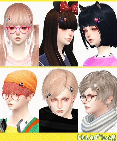 Hair Pins L And R Sets At Imadako Sims 4 Updates