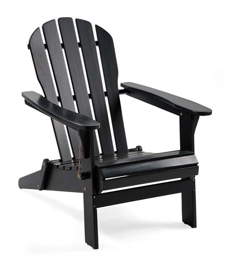 Great savings & free delivery / collection on many items. Wooden Adirondack Chair in Black Paint - Walmart.com ...