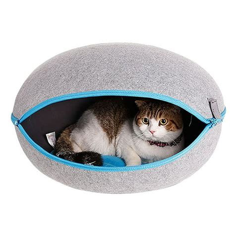 Pet Hup Hup Nature Egg Shape Cozy Felted Caves For Cat Pet House Bed