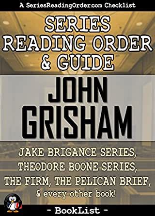 The former has two titular characters for this first reading order, we'll begin with his most popular standalone books, the ones framed within the legal subgenre. John Grisham Series Reading Order & Guide: Jake Brigance ...