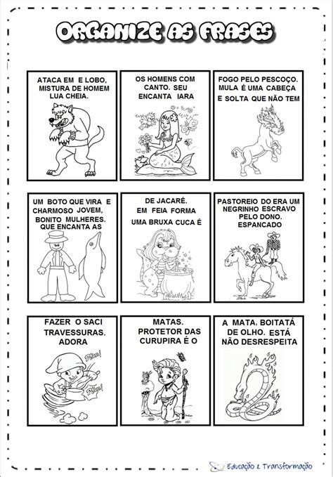 Desenhos Sobre O Folclore Para Imprimir